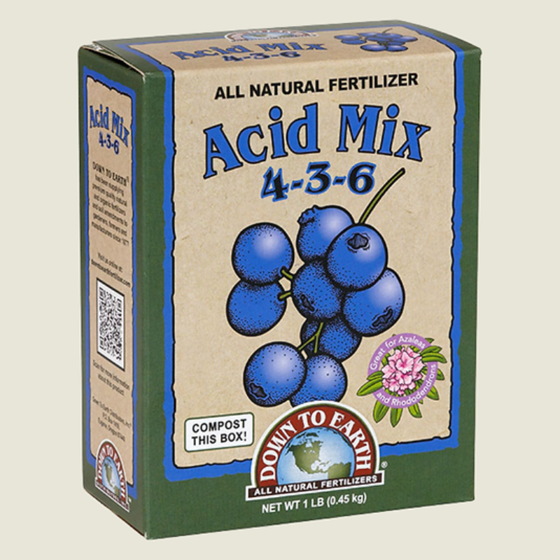 Fertilizante orgánico Acid Mix 4-3-6 para arándanos y plantas ácidas