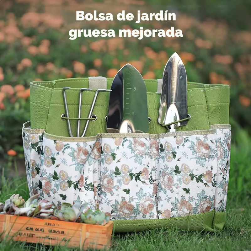 Juego de herramientas de jardinería para mujer
- Organizador de herramientas de jardín - Herramientas de mano duraderas - Jardinería a prueba de óxido - Set de jardinería - Herramientas de jardinería ligeras - Bolsa de herramientas de jardín