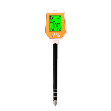 Probador de Suelo 6 en 1: Medidor de pH, EC, Humedad, Luz Solar, Humedad del Aire y Temperatura