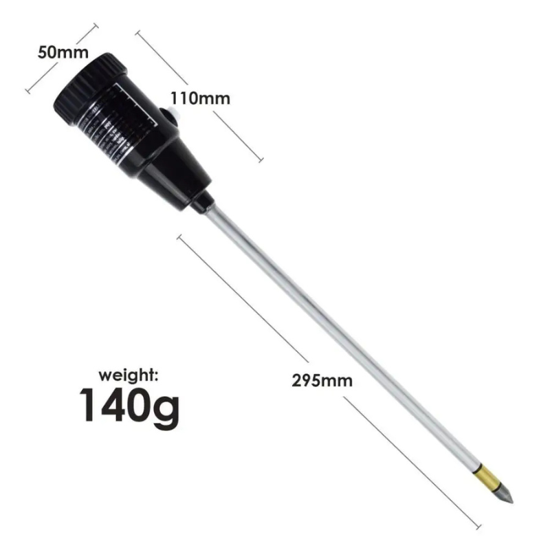Medidor de PH del suelo con sonda de electrodo