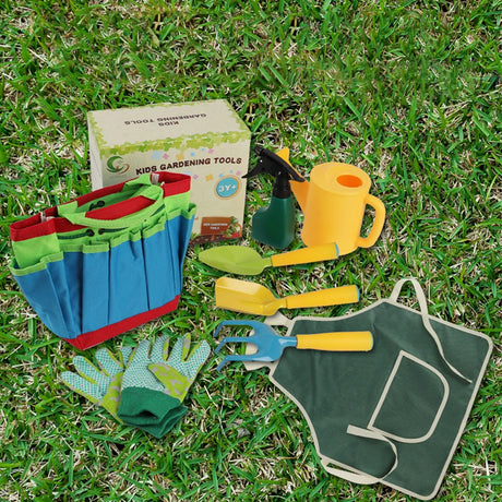 Kit de herramientas para niños - Jardinería infantil - Herramientas de jardín para niños - Juguetes educativos - Actividades al aire libre para niños - Jardinería para niños - Regalo para pequeños jardineros - Kit de jardinería