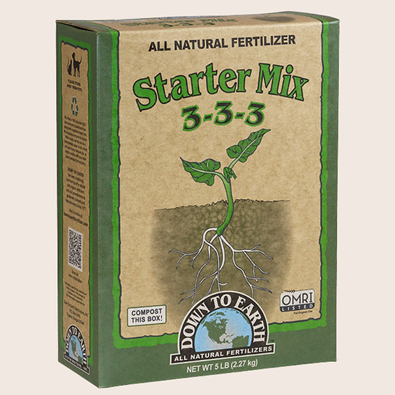 Fórmula de suelo Starter Mix 3-3-3 para germinación y trasplante -Mezcla de suelo con hongos micorrizas para raíces fuertes -Inicio de plantas en contenedores con Starter Mix -Crecimiento vigoroso de plántulas con fertilizante para trasplantes -Preparación de suelo para semillas y plantas en huertos urbanos