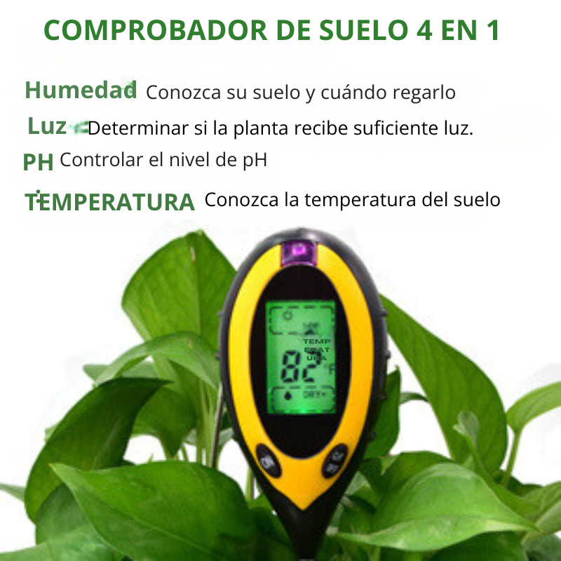 probador de pH del suelo - medidor de humedad - herramienta de jardinería - cuidado de plantas - medidor de luz - suelo ácido - suelo alcalino - cultivo de plantas - jardín interior - agricultura sostenible