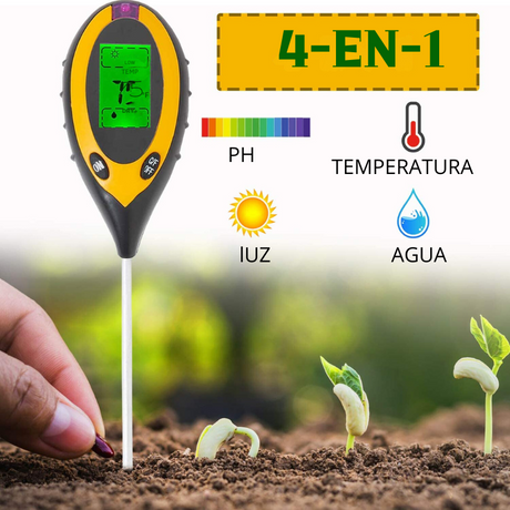probador de pH del suelo - medidor de humedad - herramienta de jardinería - cuidado de plantas - medidor de luz - suelo ácido - suelo alcalino - cultivo de plantas - jardín interior - agricultura sostenible