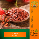 Semillas Achiote
 - Colorante natural
 - Bixa orellana
 - Cultivo de achiote
 - Beneficios del achiote
 - Cocina caribeña
- Propiedades medicinales del achiote
 - Jardinería tropical
