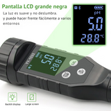 Medidor de pH del suelo - Medidor de temperatura del suelo - Medidor inteligente Bluetooth - Herramienta de jardinería - Comprobador de pH - Medidor de suelo para plantas - Electrodo reemplazable - Medidor de pH para invernaderos - Cultivo en macetas - Herramienta de agricultura