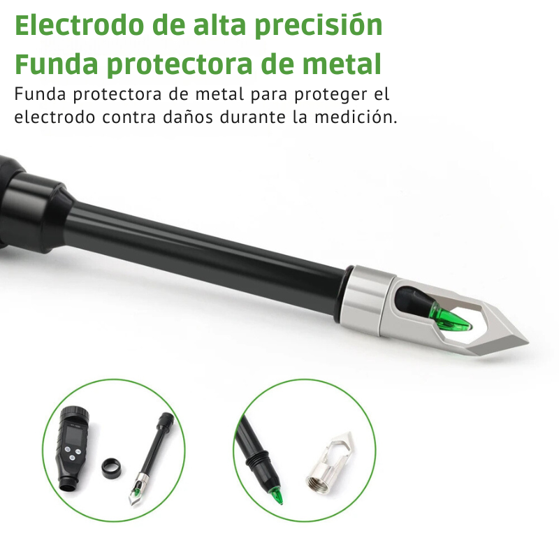 Medidor de pH del suelo - Medidor de temperatura del suelo - Medidor inteligente Bluetooth - Herramienta de jardinería - Comprobador de pH - Medidor de suelo para plantas - Electrodo reemplazable - Medidor de pH para invernaderos - Cultivo en macetas - Herramienta de agricultura