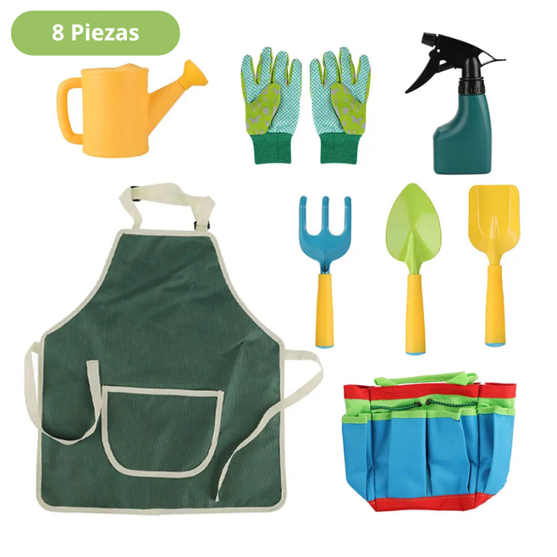 Kit de herramientas para niños - Jardinería infantil - Herramientas de jardín para niños - Juguetes educativos - Actividades al aire libre para niños - Jardinería para niños - Regalo para pequeños jardineros - Kit de jardinería