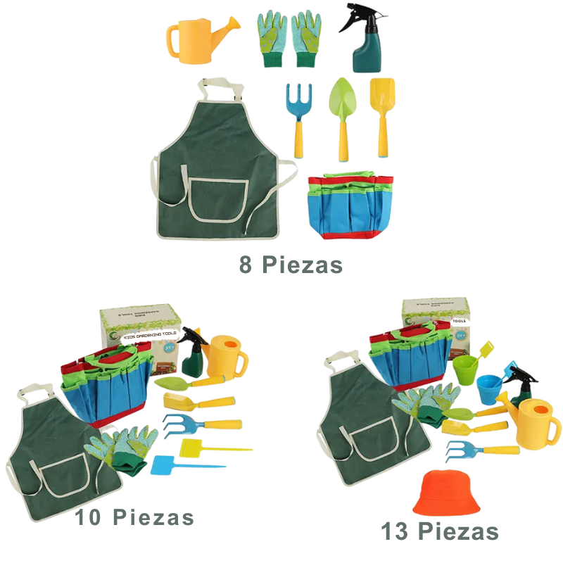 Kit de herramientas para niños - Jardinería infantil - Herramientas de jardín para niños - Juguetes educativos - Actividades al aire libre para niños - Jardinería para niños - Regalo para pequeños jardineros - Kit de jardinería