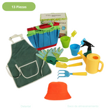 Kit de herramientas para niños - Jardinería infantil - Herramientas de jardín para niños - Juguetes educativos - Actividades al aire libre para niños - Jardinería para niños - Regalo para pequeños jardineros - Kit de jardinería