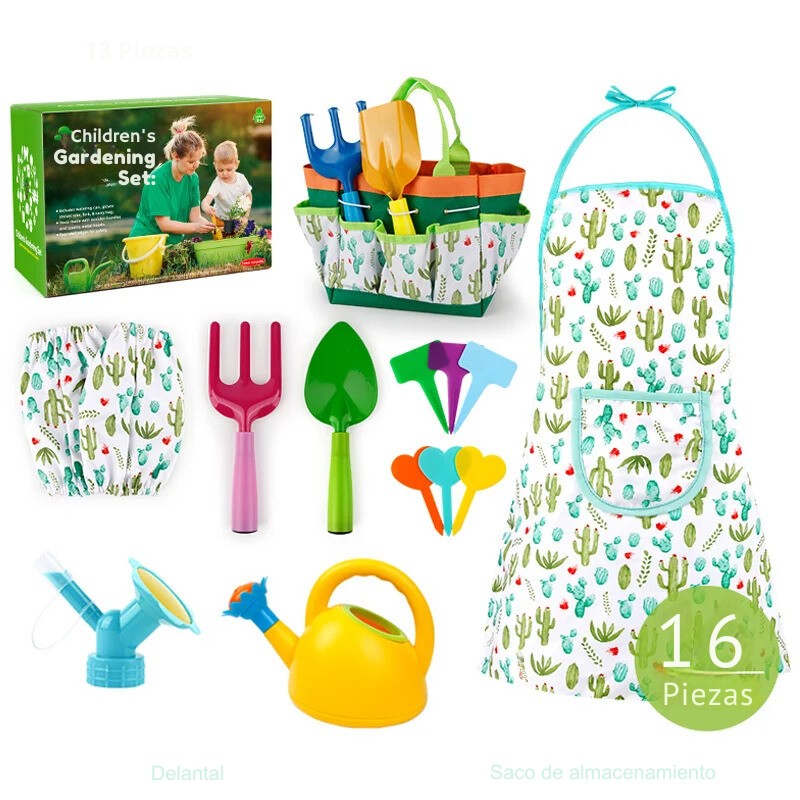 Kit de herramientas para niñas - Jardinería infantil - Juguetes de simulación - Herramientas de jardín - Juguetes educativos - Actividades al aire libre para niñas - Regalos para pequeñas jardineras - Juego de simulación