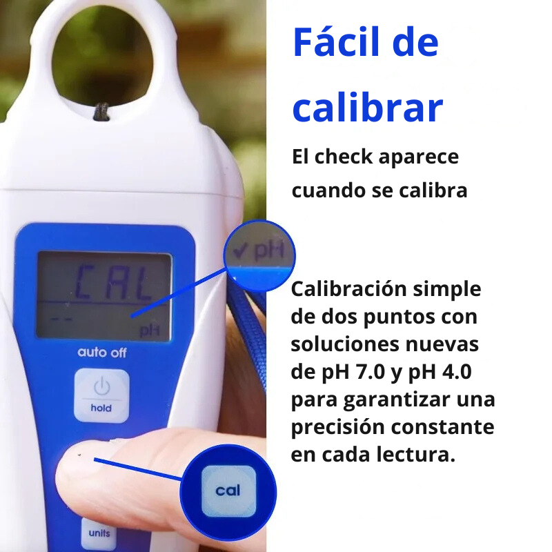 Medidor de pH del suelo - Medidor digital de pH - Herramienta de cultivo - Medición de pH - Cultivo hidropónico - Equipos de jardinería - Calibración de pH - Medidor de temperatura y pH