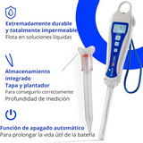 Medidor de pH del suelo - Medidor digital de pH - Herramienta de cultivo - Medición de pH - Cultivo hidropónico - Equipos de jardinería - Calibración de pH - Medidor de temperatura y pH
