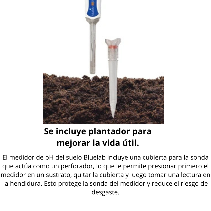 Medidor de pH del suelo - Medidor digital de pH - Herramienta de cultivo - Medición de pH - Cultivo hidropónico - Equipos de jardinería - Calibración de pH - Medidor de temperatura y pH