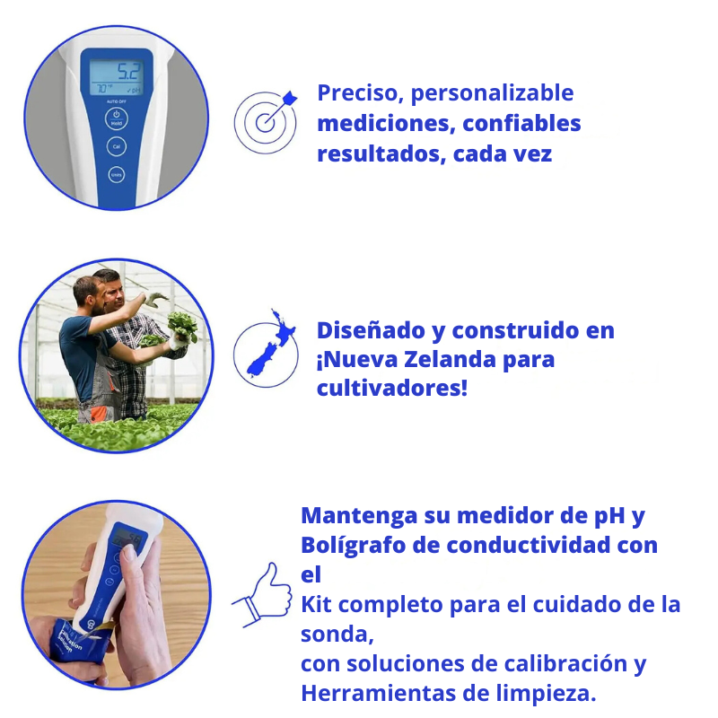 Kit básico de pH y conductividad de Bluelab