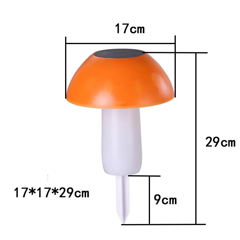 6 Luces solares de hongos para decoración de jardín y caminos -Luces solares impermeables en forma de hongo en colores multicolor, azul y rojo -Iluminación decorativa para exteriores con luces solares de hongos -Luces solares para caminos y eventos navideños en jardín
