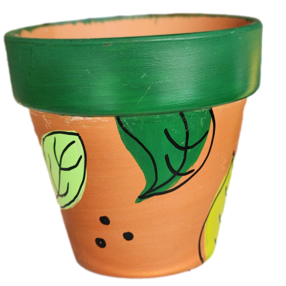 Clay Pot Leaves (Hand Painted Agricultural)