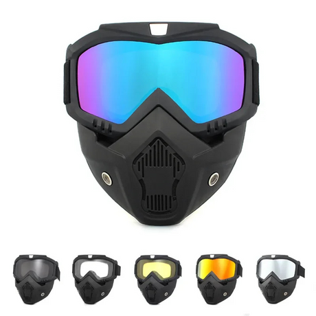 Máscara protectora - Máscaras para vientos - Gafas de motocross - Máscara Airsoft - Protección facial - Gafas ajustables - Equipamiento para deportes - Máscaras para adultos y niños - Máscaras para adultos y niños